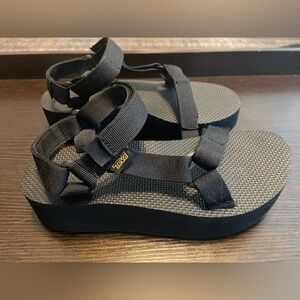 Teva Black Platform Sandals